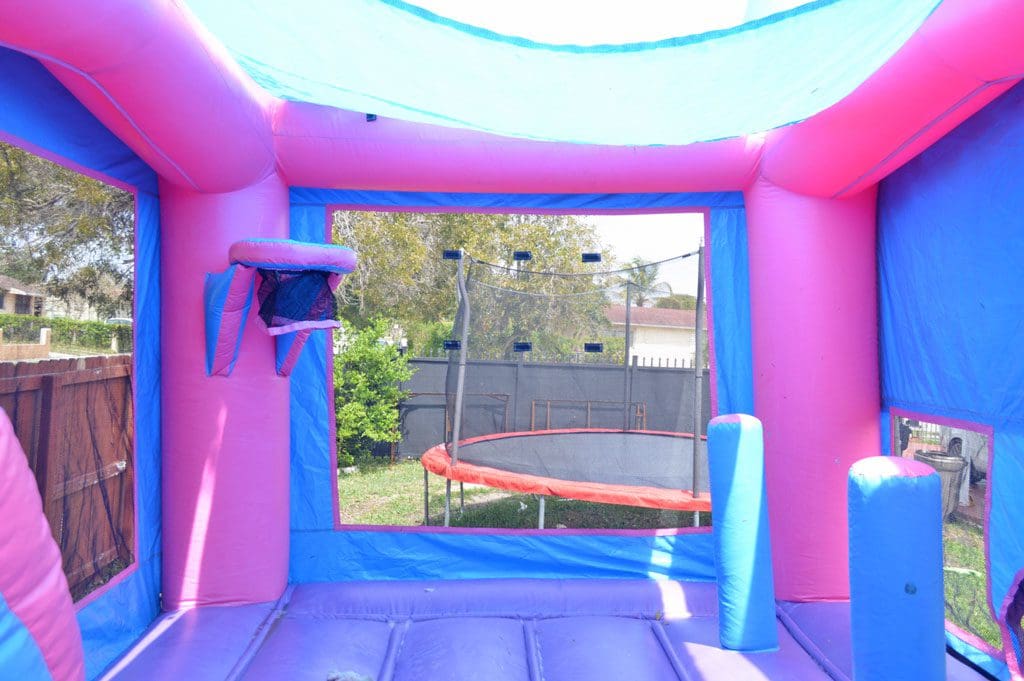 Pink Castle Module Combo 4 basketball hoop pink castle combo