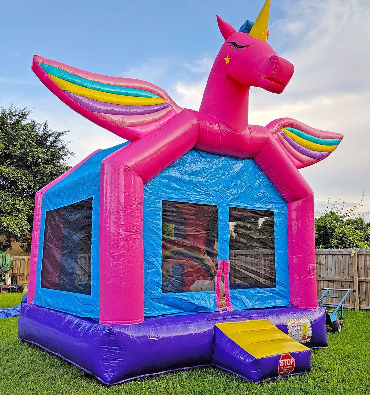 3D Unicorn Bounce House (B6) 1 3d unicorn bounce house