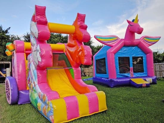 fairytale and unicorn bounce houses