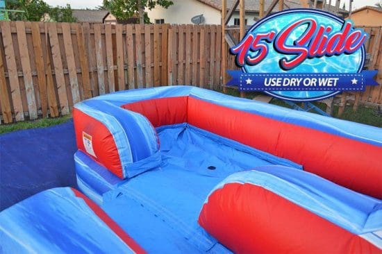 splash pool of 15ft slide