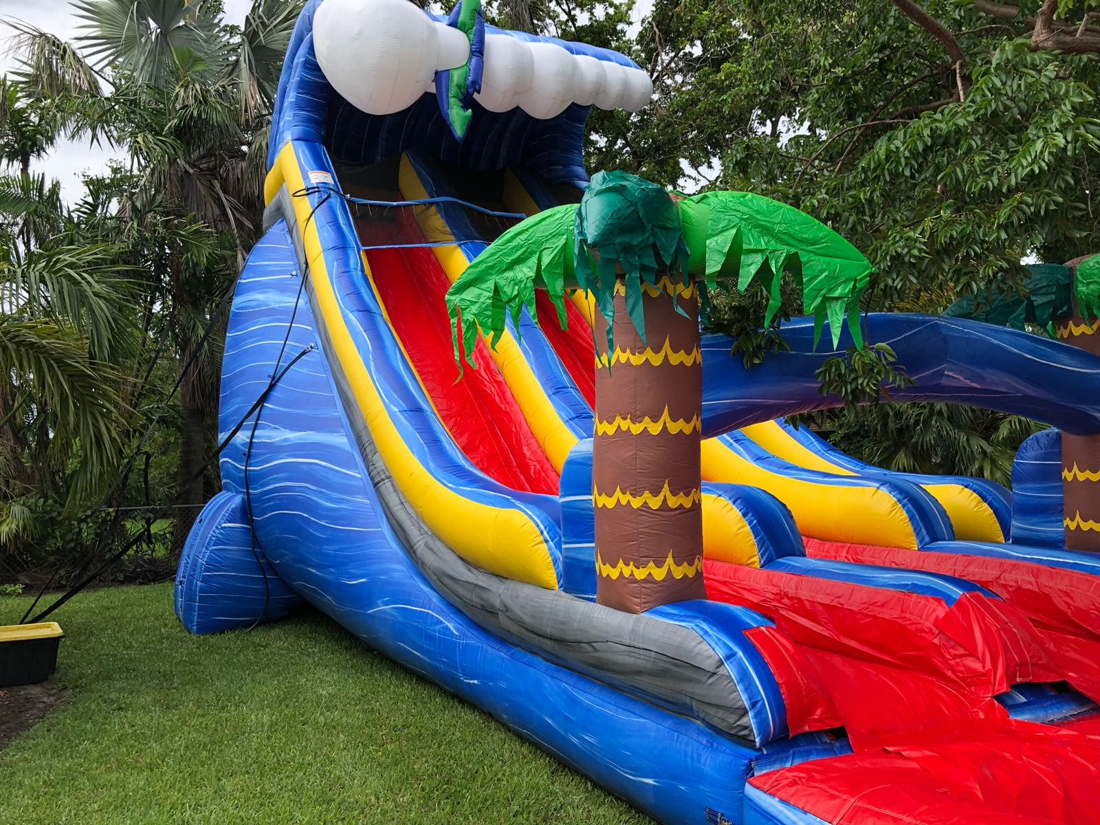 24ft Double-Lane Wild Waves Waterslide (S47) 2 24ft two lanes waterslide rental in kendall, FL