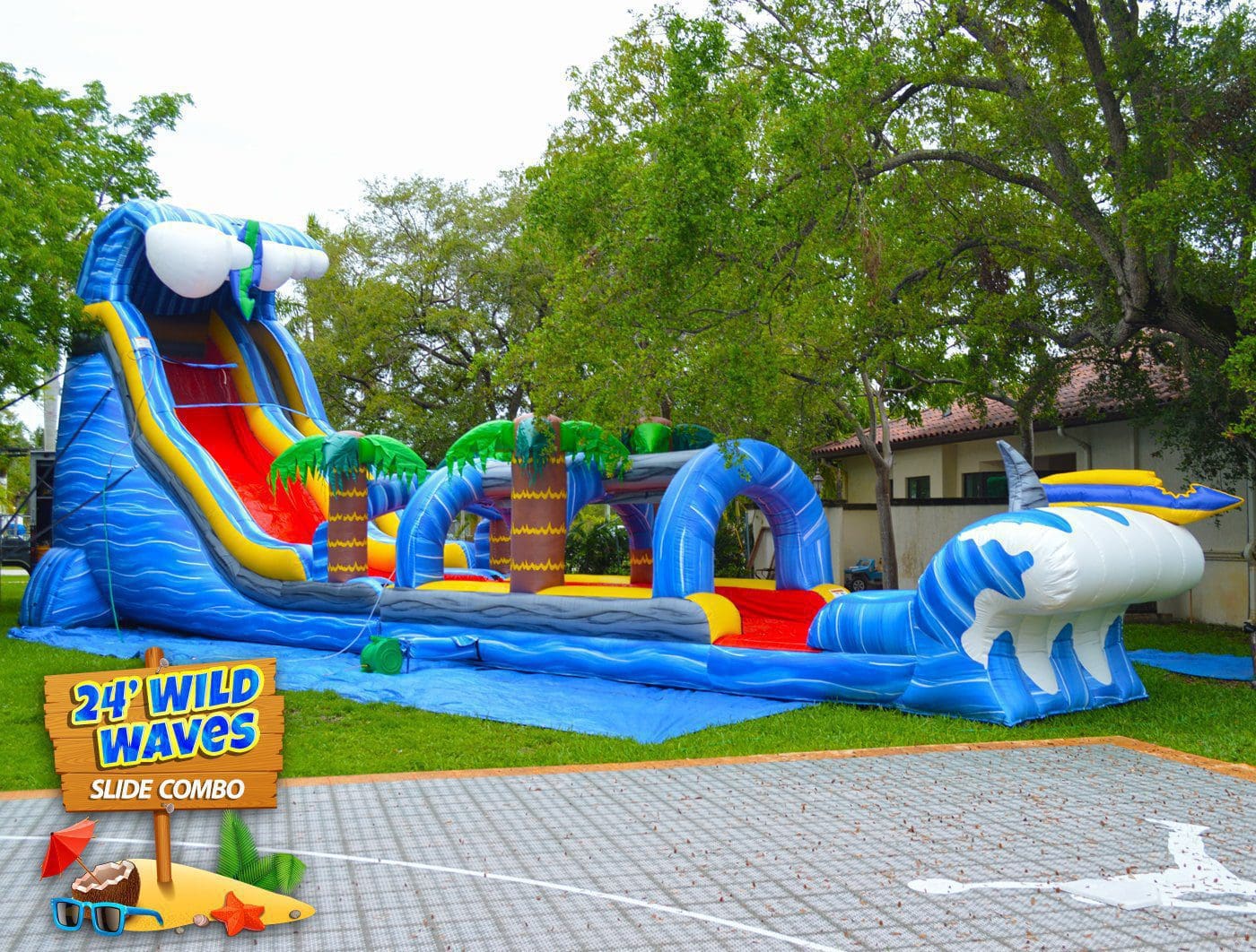 24ft Wild Waves Combo (S46+S51) 1 wild waves combo with slip n slide