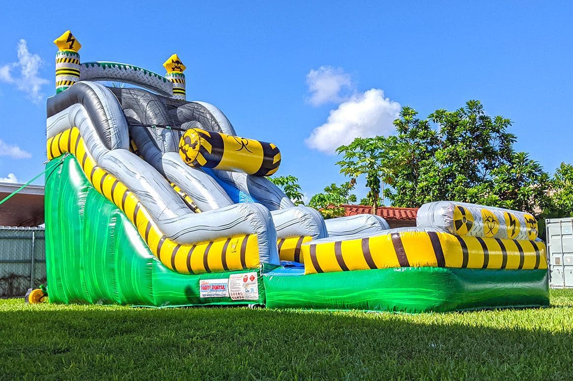 19ft Toxic Water Slide (S35) 5 biohazard water slide rental