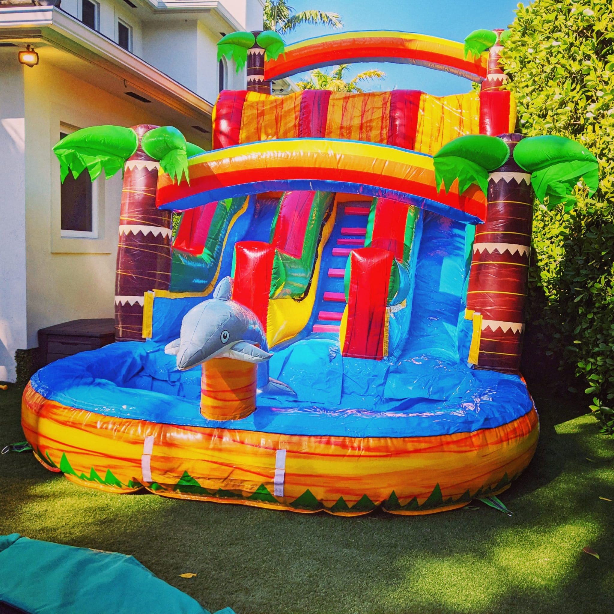 16ft Dolphins Double-Lane Waterslide (S33) 2 16ft Dolphins Double-Lane Waterslide (S33) - Image 2