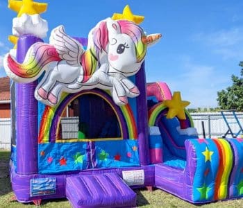 3D Unicorn Bounce House Combo (C20)