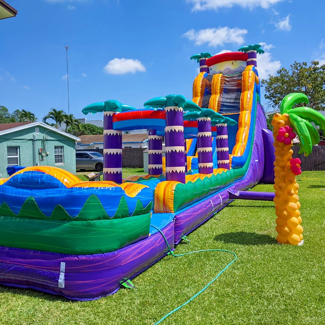 23ft Tiki Falls Waterslide Combo (S49) 9 2 Inflatables
