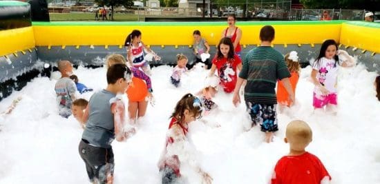 foam machine with bounce house