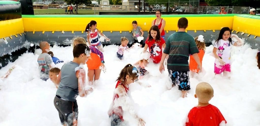 Foam Machine Rental 8 foam machine with bounce house