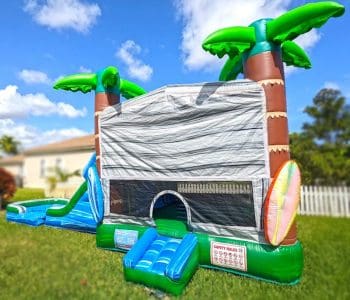 Miami Water Slide Rentals 37 Hawaiian Bounce House & Waterslide (C22)