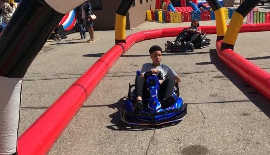 Inflatable Race Track with Electric Go Karts - Image 2