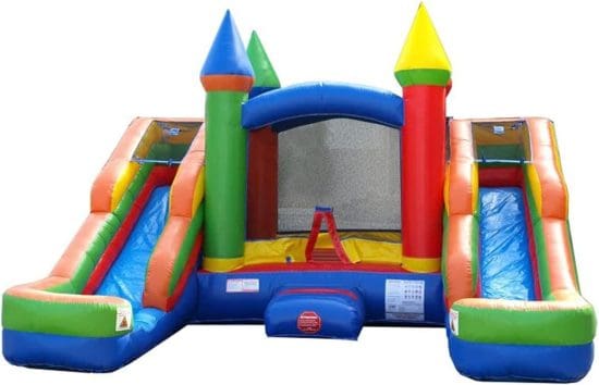 double lane bounce house combo
