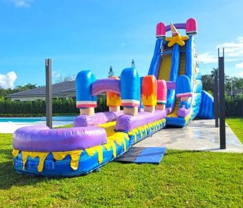 Miami Water Slide Rentals 4 27ft Ice Cream Waterslide Combo (S55+S56)